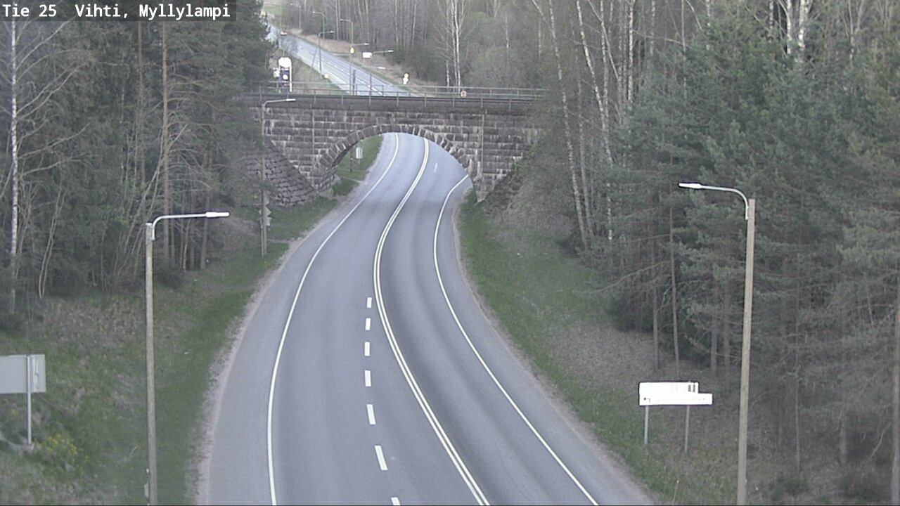 Weather Camera Image Väg 25 Lojo Myllylampi, Lohja, Uusimaa