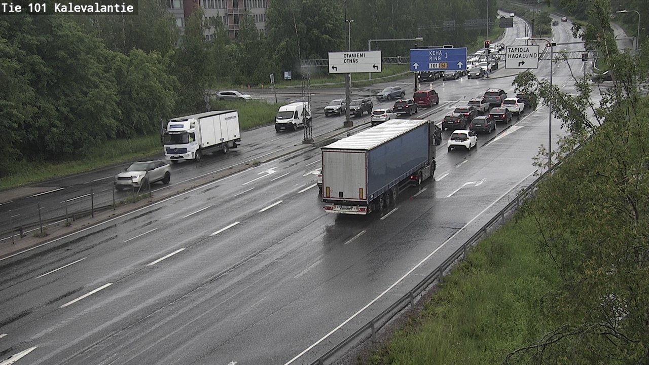 Weather Camera Image Väg 101 Kalevalantie, Espoo, Uusimaa