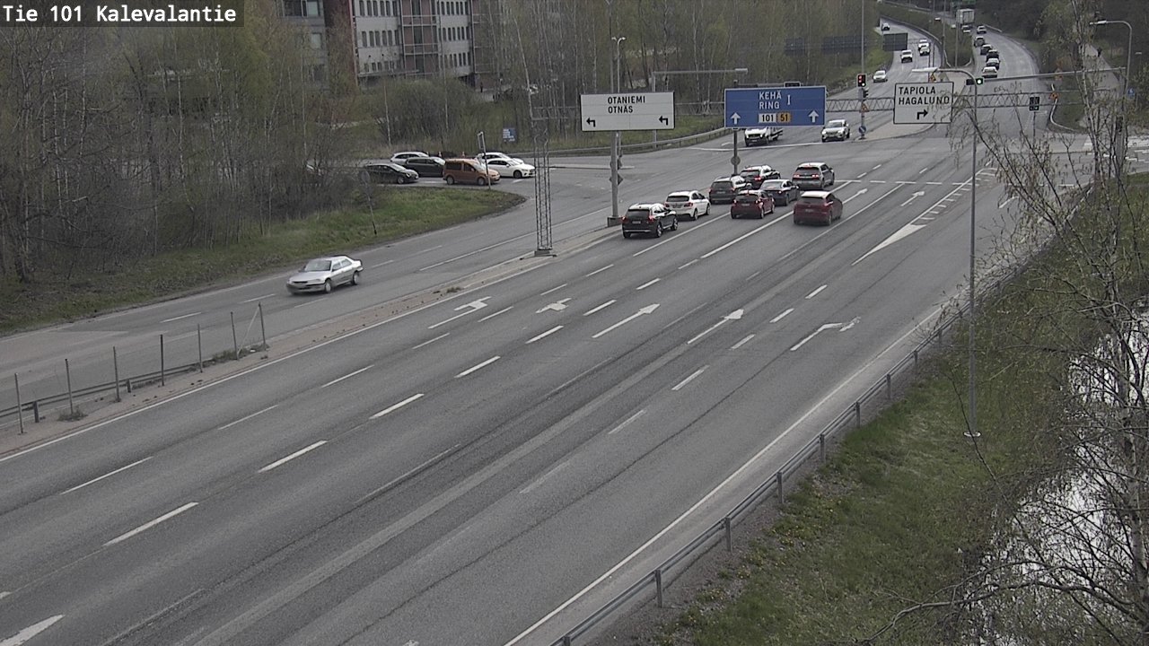 Weather Camera Image Road 101 Kalevalantie, Espoo, Uusimaa