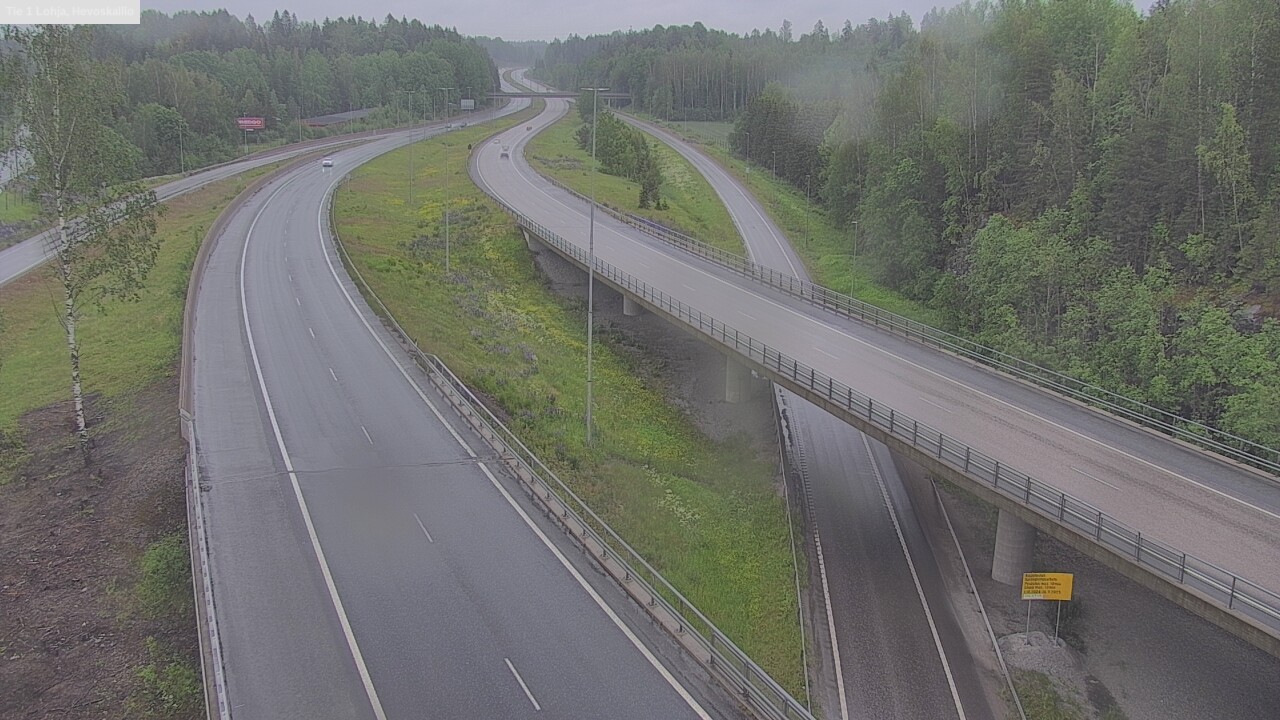 Weather Camera Image Väg 1 Lojo, Hevoskallio, Lohja, Uusimaa