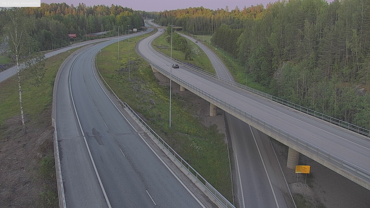 Weather Camera Image Väg 1 Lojo, Hevoskallio, Lohja, Uusimaa