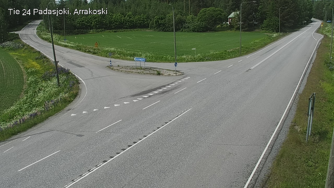 Weather Camera Image Väg 24 Padasjoki, Arrakoski, Padasjoki, Päijät-Häme
