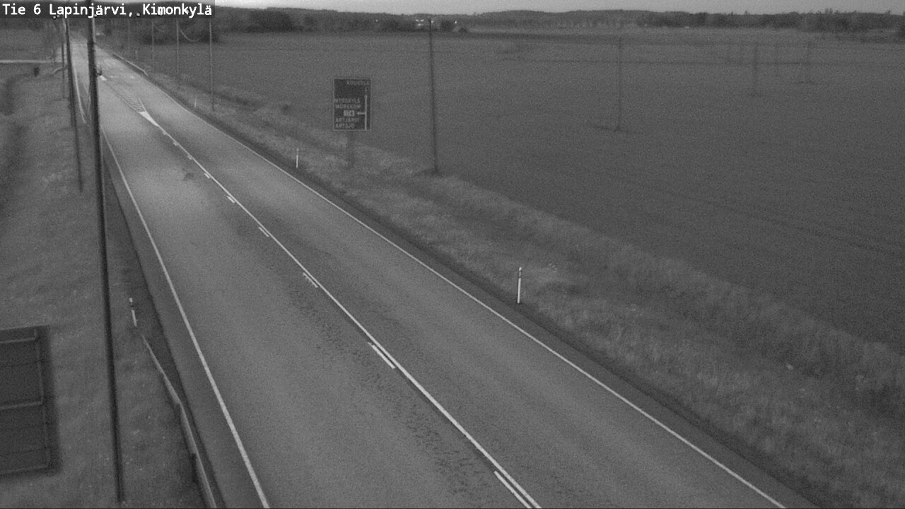 Weather Camera Image Road 6 Lapinjärvi, Kimonkylä, Lapinjärvi, Uusimaa