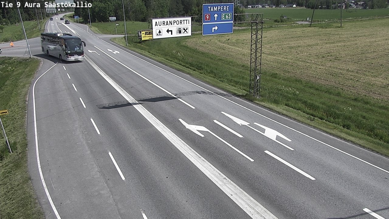 Weather Camera Image Väg 9 Aura, Säästökallio, Aura, Varsinais-Suomi