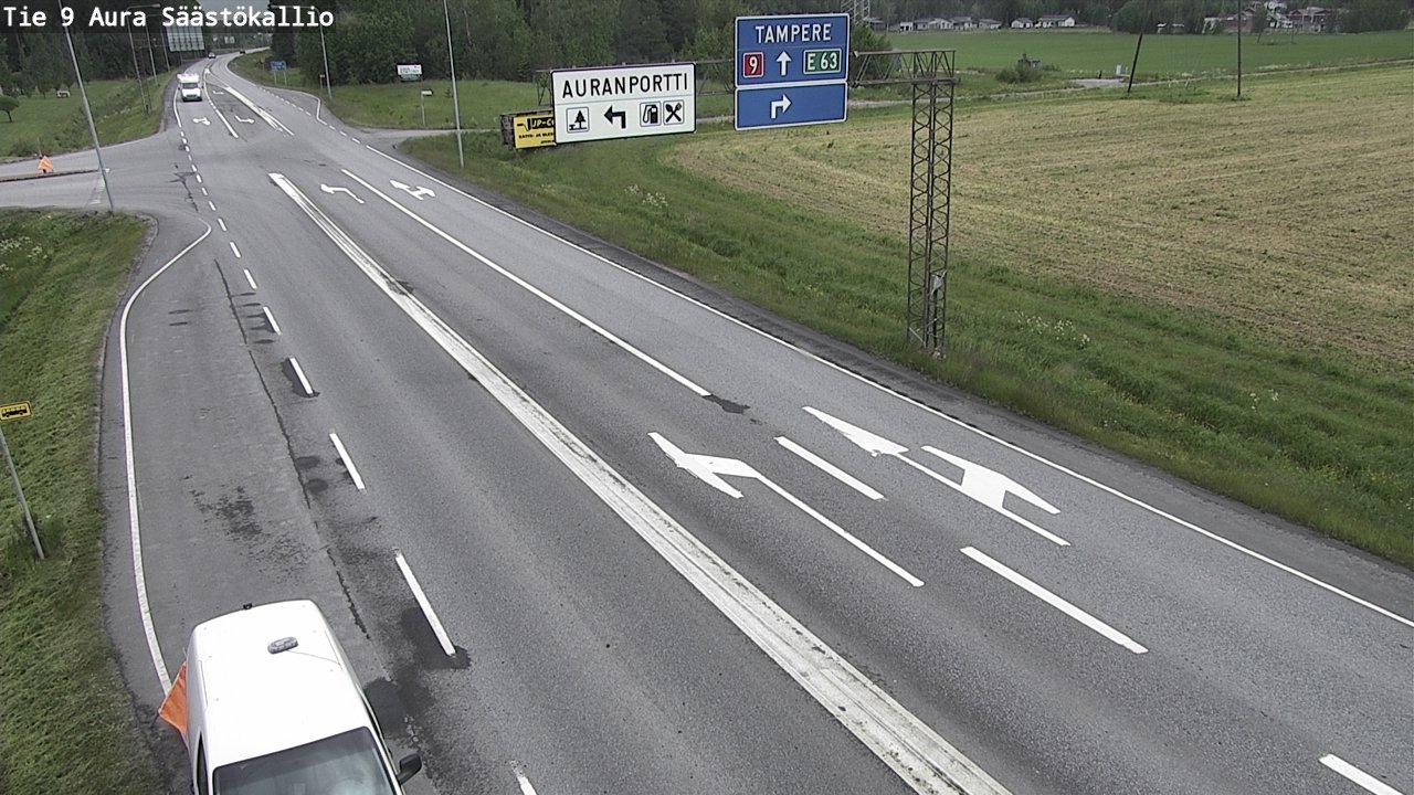 Weather Camera Image Road 9 Aura, Säästökallio, Aura, Varsinais-Suomi