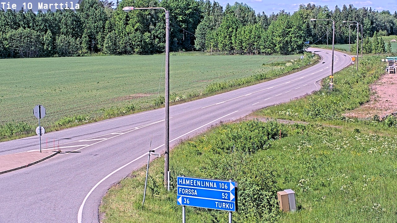 Weather Camera Image Väg 10 S:t Mårtens, Marttila, Varsinais-Suomi