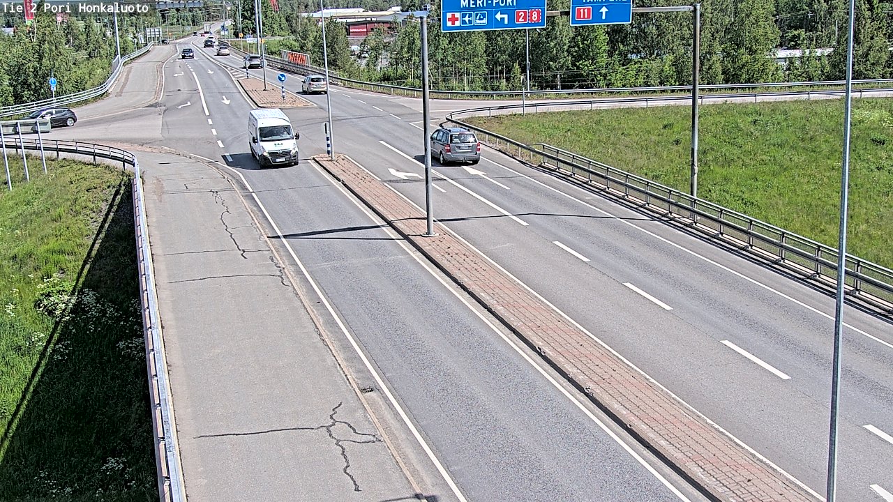 Weather Camera Image Väg 2 Björneborg, Honkaluoto, Pori, Satakunta