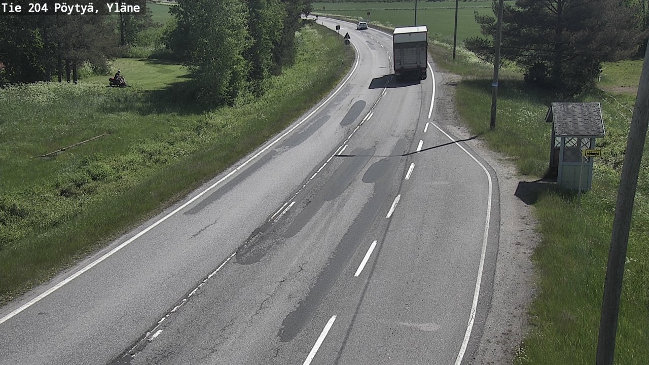 Weather Camera Image Road 204 Pöytyä, Yläne, Pöytyä, Varsinais-Suomi