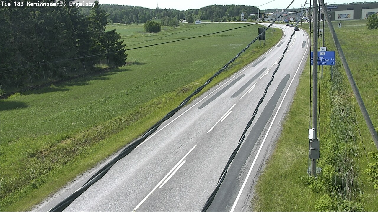 Weather Camera Image Väg 183 Kimito, Engelsby, Kemiönsaari, Varsinais-Suomi