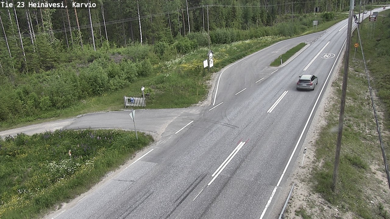 Weather Camera Image Väg 23 Heinävesi, Karvio, Heinävesi, Pohjois-Karjala