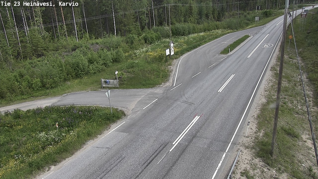 Weather Camera Image Road 23 Heinävesi, Karvio, Heinävesi, Pohjois-Karjala