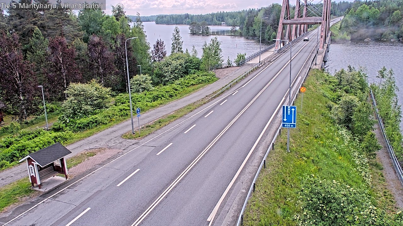 Weather Camera Image Väg 5 Mäntyharju, Vihantasal, Mäntyharju, Etelä-Savo