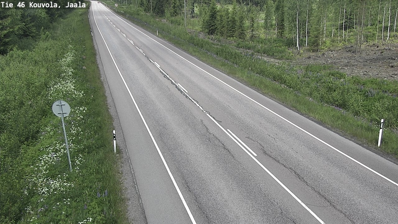 Weather Camera Image Väg 46 Kouvola, Jaala, Kouvola, Kymenlaakso