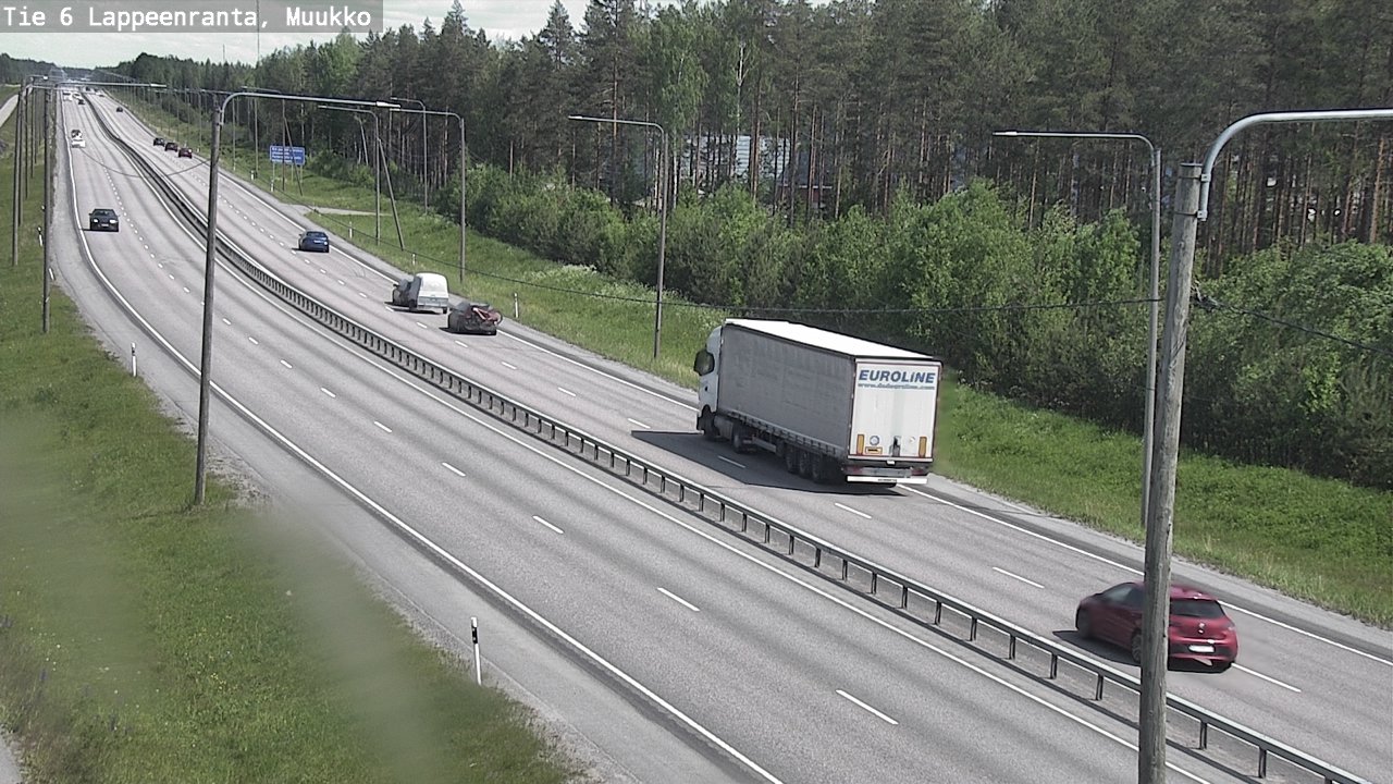 Weather Camera Image Väg 6 Villmanstrand, Muukko, Lappeenranta, Etelä-Karjala