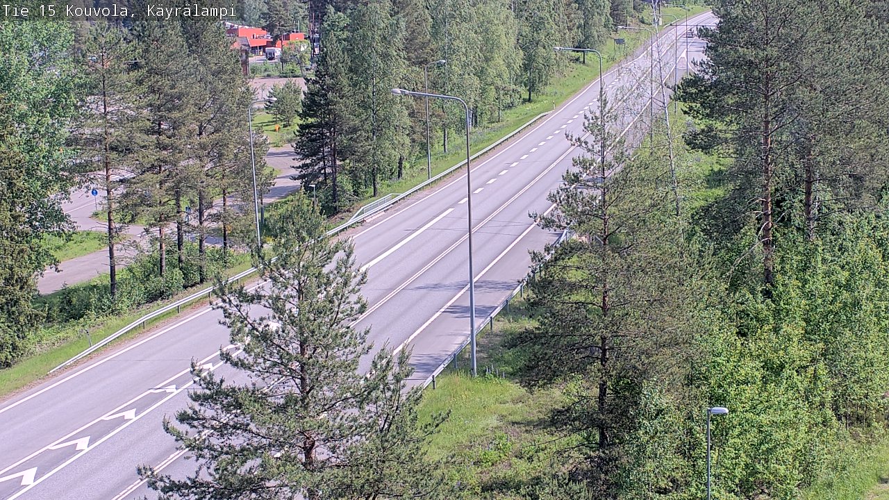 Weather Camera Image Väg 15 Kouvola, Käyrälampi, Kouvola, Kymenlaakso