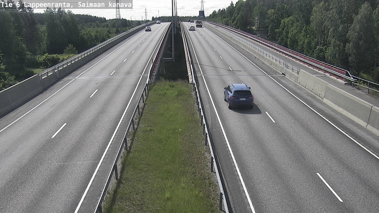 Weather Camera Image Väg 6 Villmanstrand,Saima kanal, Lappeenranta, Etelä-Karjala