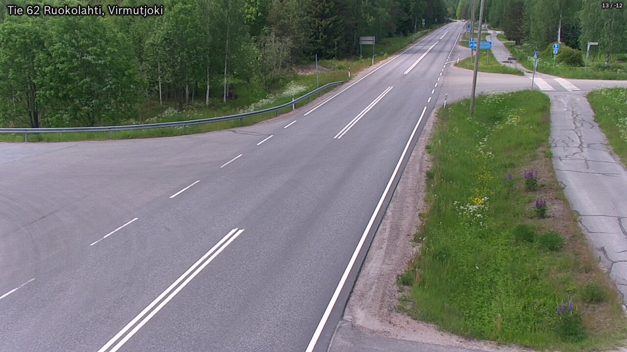 Weather Camera Image Väg 62 Virmutjoki, Ruokolahti, Etelä-Karjala