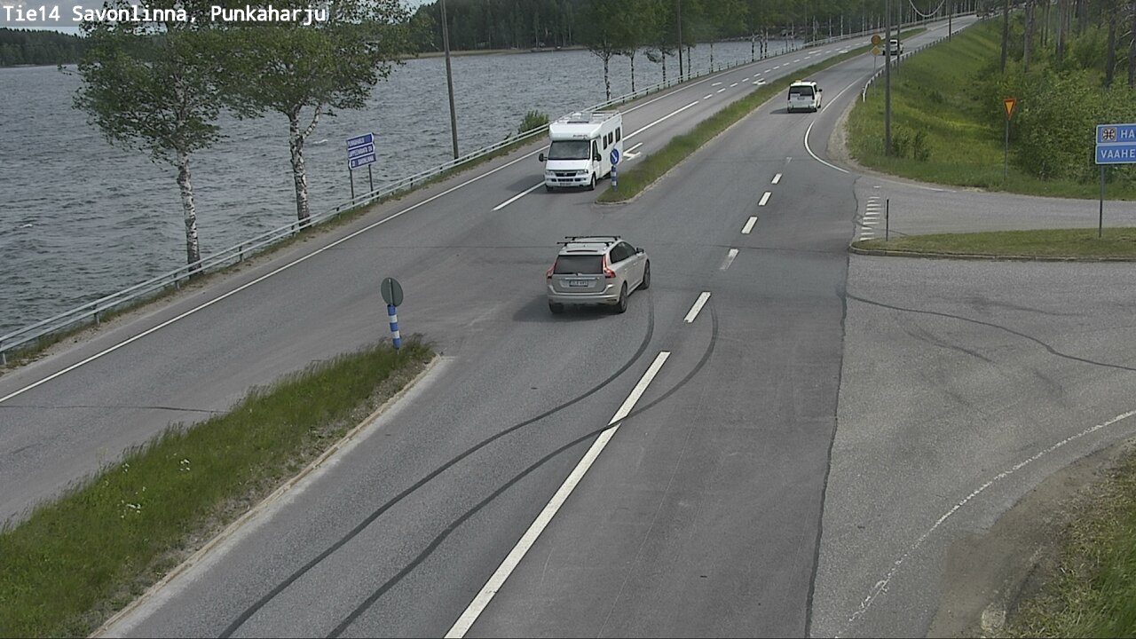 Weather Camera Image Väg 14 Savonlinna, Punkaharju, Savonlinna, Etelä-Savo