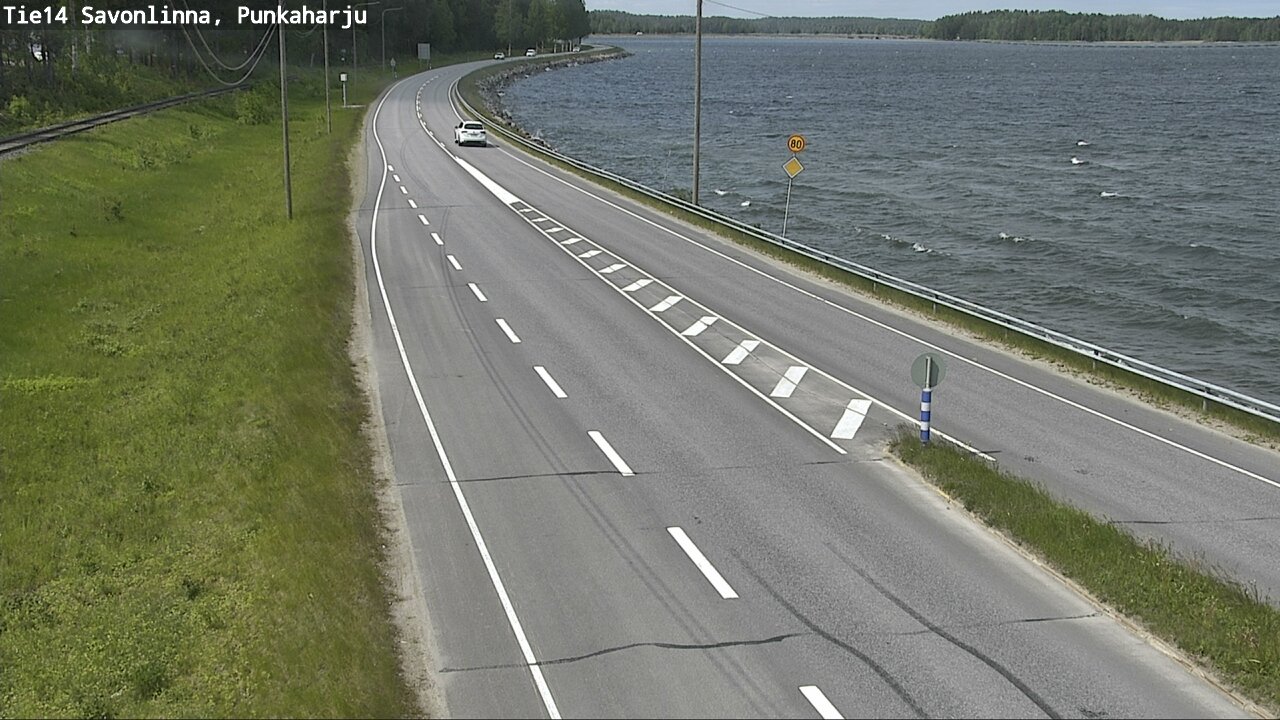 Weather Camera Image Väg 14 Savonlinna, Punkaharju, Savonlinna, Etelä-Savo