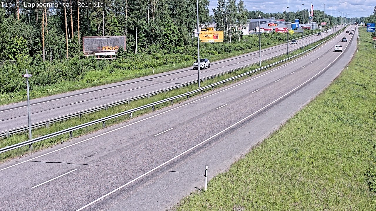Weather Camera Image Väg 6 Villmanstrand, Reijola, Lappeenranta, Etelä-Karjala