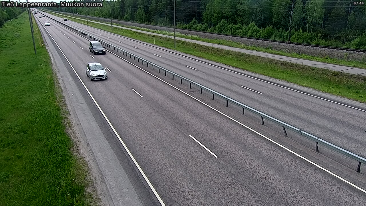 Weather Camera Image Road 6 Lappeenranta, Muukko straight, Lappeenranta, Etelä-Karjala