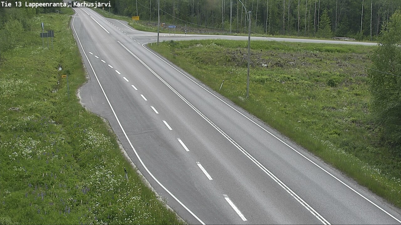Weather Camera Image Väg 13 Karhusjärvi, Lappeenranta, Etelä-Karjala