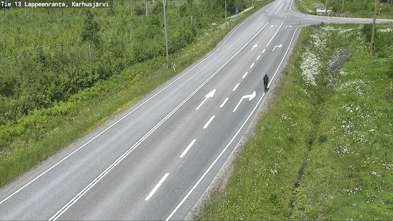 Weather Camera Image Väg 13 Karhusjärvi, Lappeenranta, Etelä-Karjala