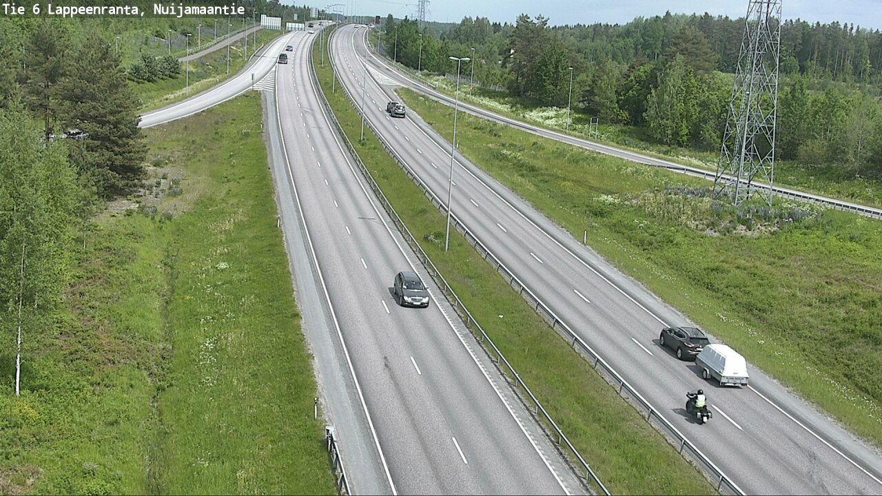 Weather Camera Image Väg 6 Villmanstrand, Nuijamaantie, Lappeenranta, Etelä-Karjala