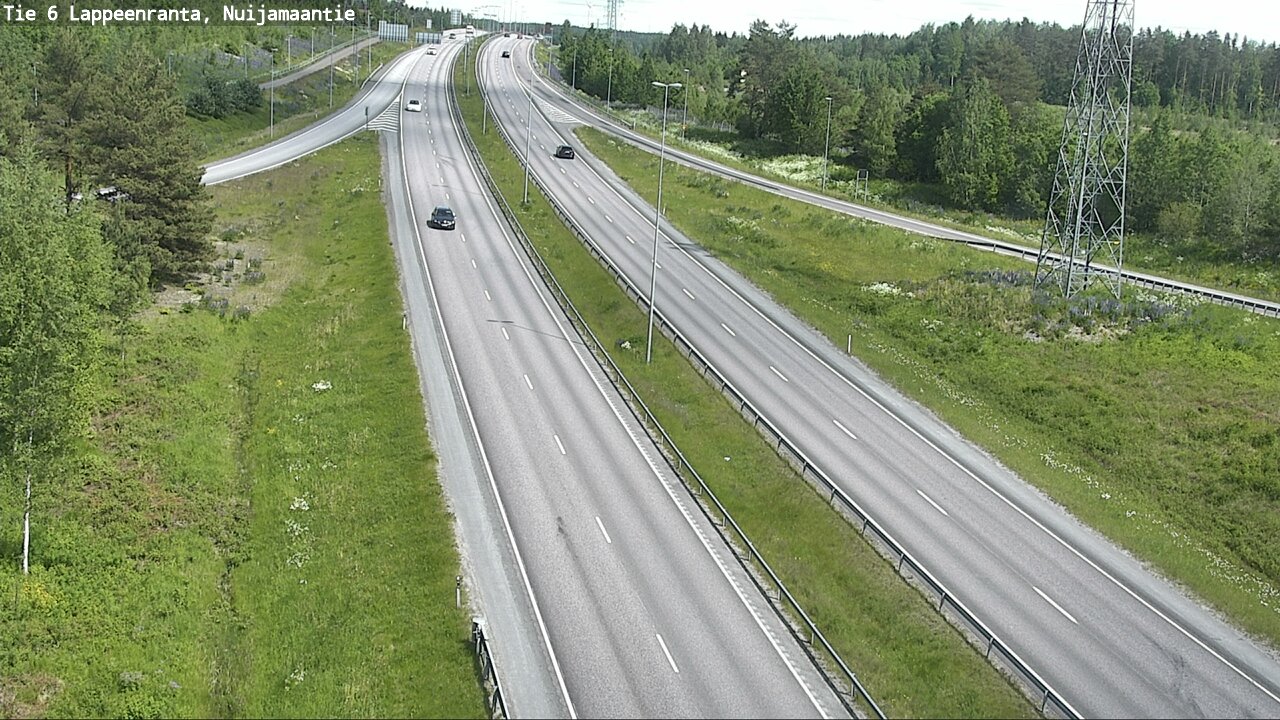 Weather Camera Image Väg 6 Villmanstrand, Nuijamaantie, Lappeenranta, Etelä-Karjala