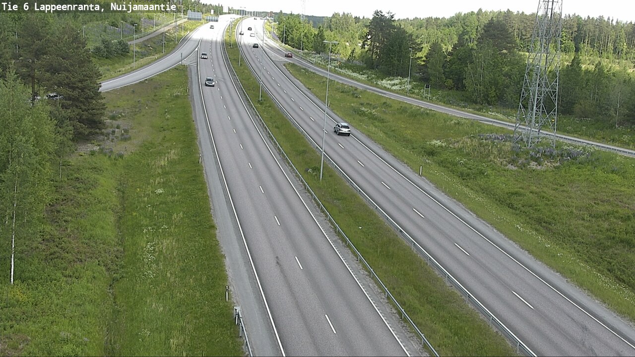 Weather Camera Image Väg 6 Villmanstrand, Nuijamaantie, Lappeenranta, Etelä-Karjala