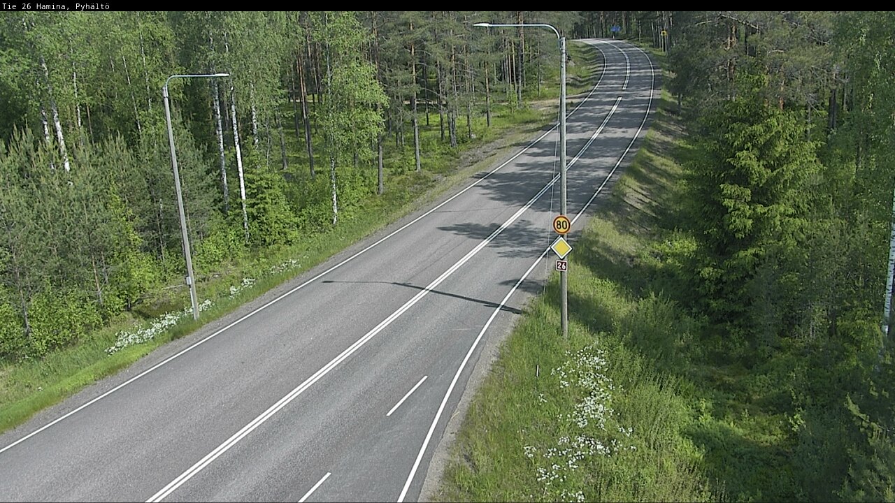 Weather Camera Image Väg 26 Pyhältö, Hamina, Kymenlaakso