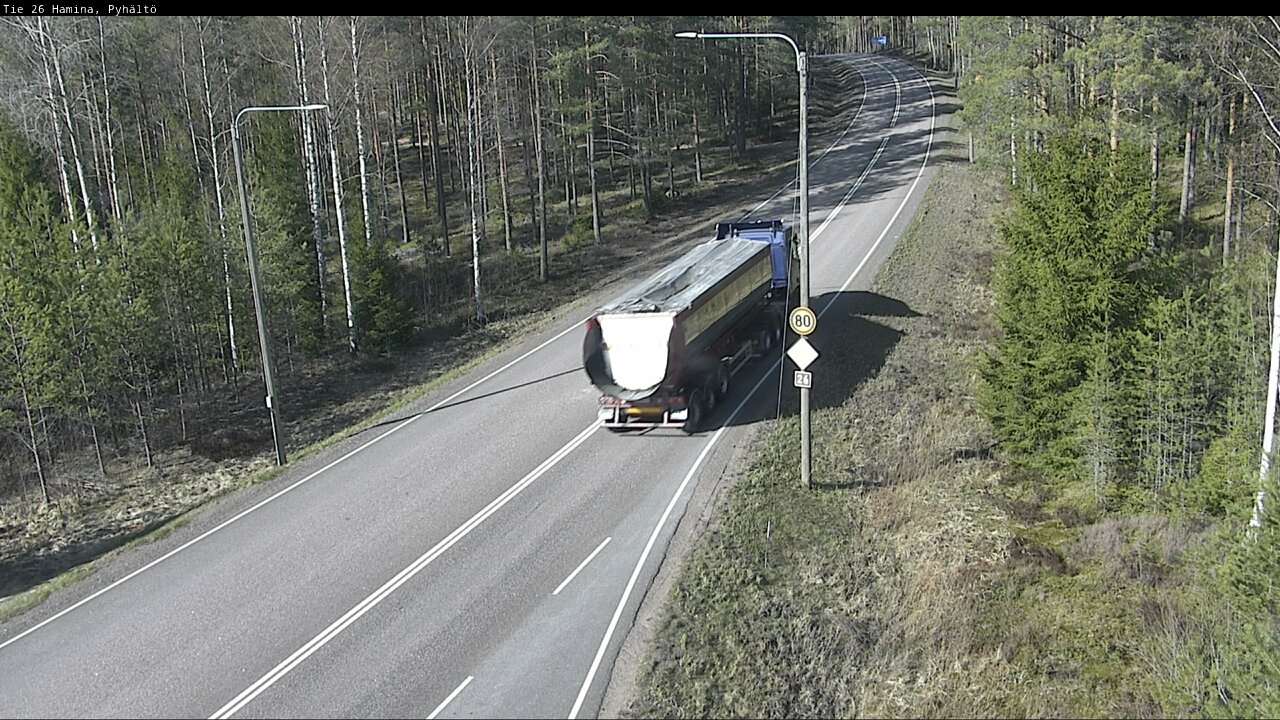 Weather Camera Image Road 26 Hamina, Pyhältö, Hamina, Kymenlaakso