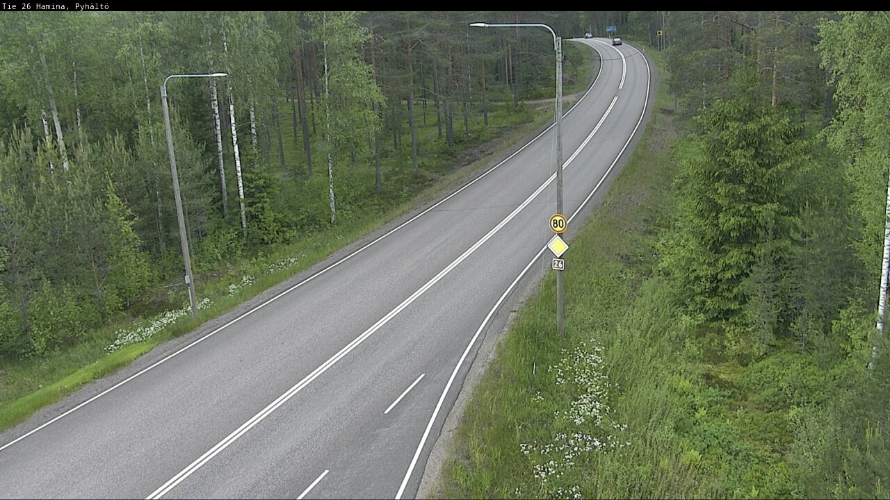 Weather Camera Image Väg 26 Pyhältö, Hamina, Kymenlaakso