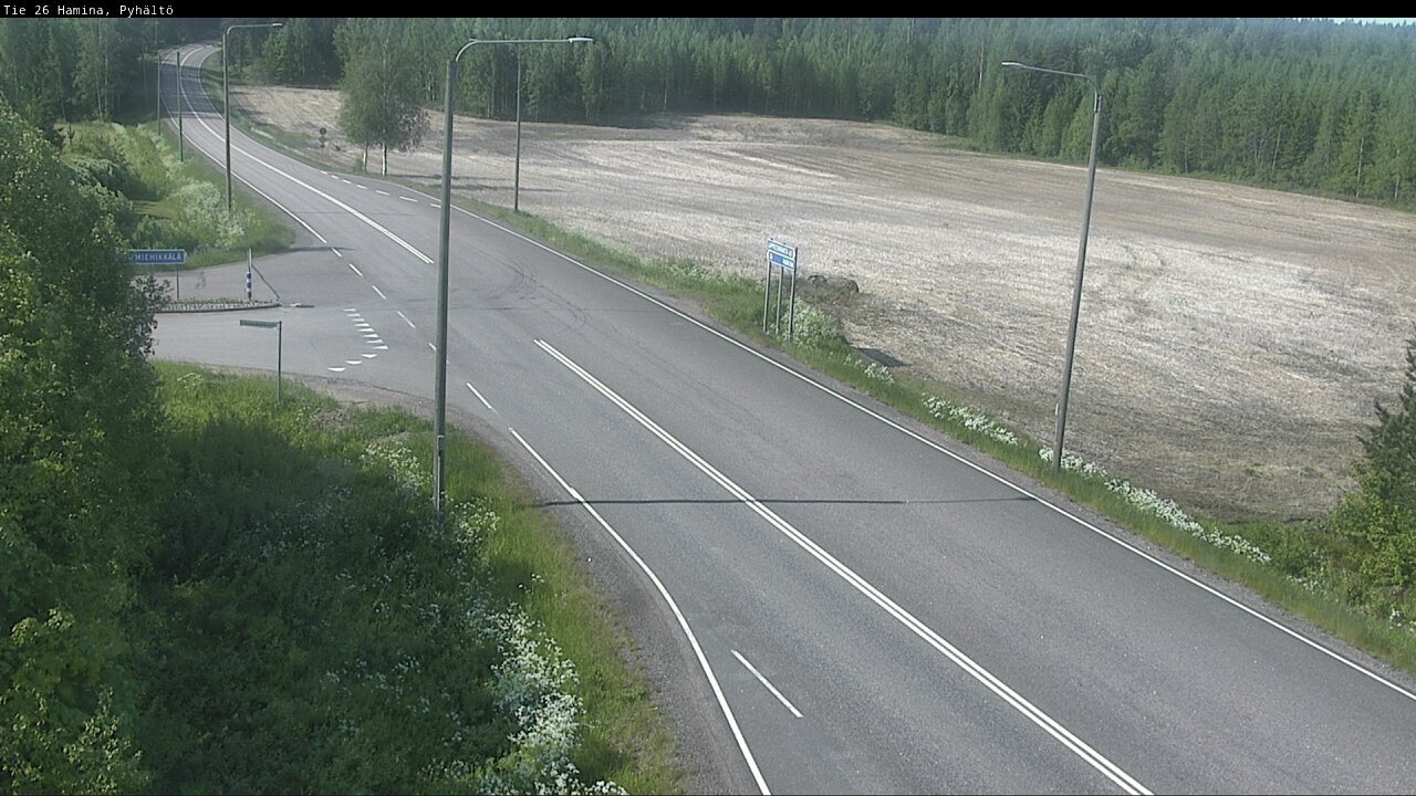 Weather Camera Image Road 26 Hamina, Pyhältö, Hamina, Kymenlaakso
