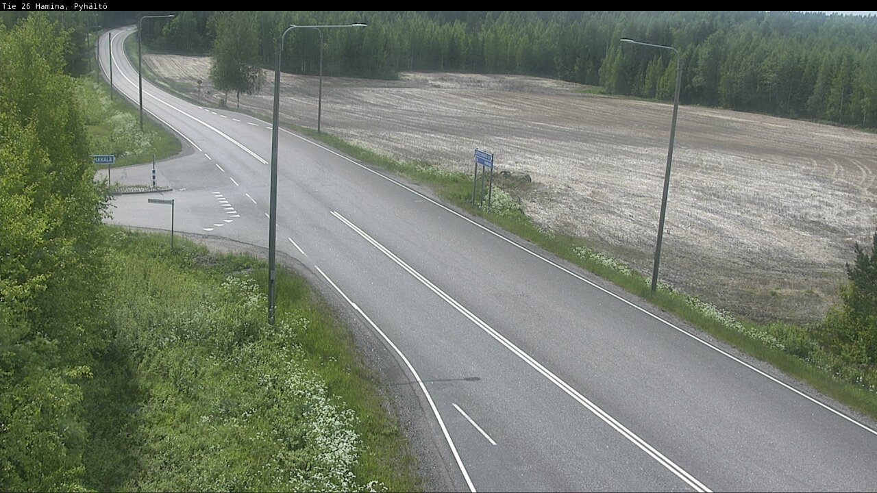 Weather Camera Image Väg 26 Pyhältö, Hamina, Kymenlaakso