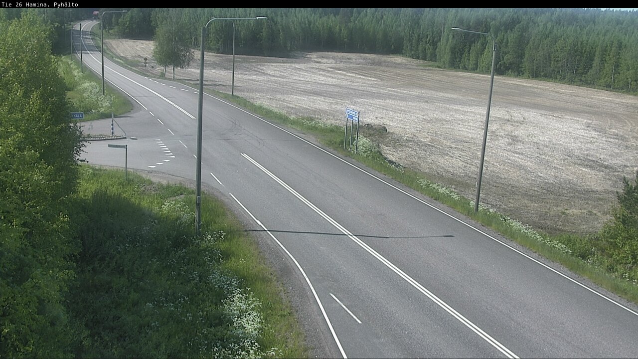 Weather Camera Image Väg 26 Pyhältö, Hamina, Kymenlaakso