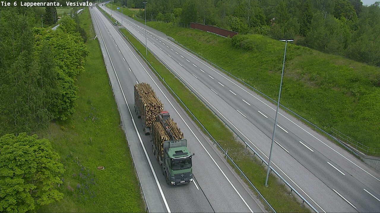 Weather Camera Image Väg 6 Villmanstrand, Vesivalo, Lappeenranta, Etelä-Karjala