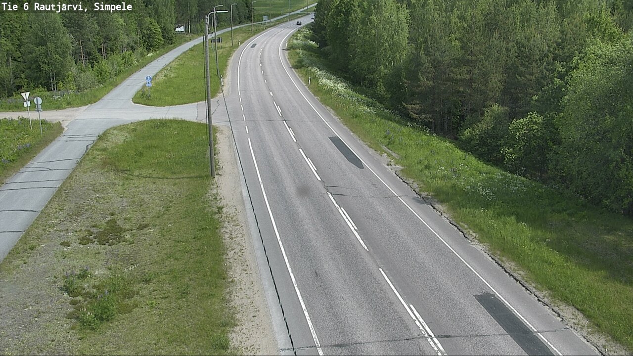Weather Camera Image Väg 6 Rautjärvi, Simpele, Rautjärvi, Etelä-Karjala