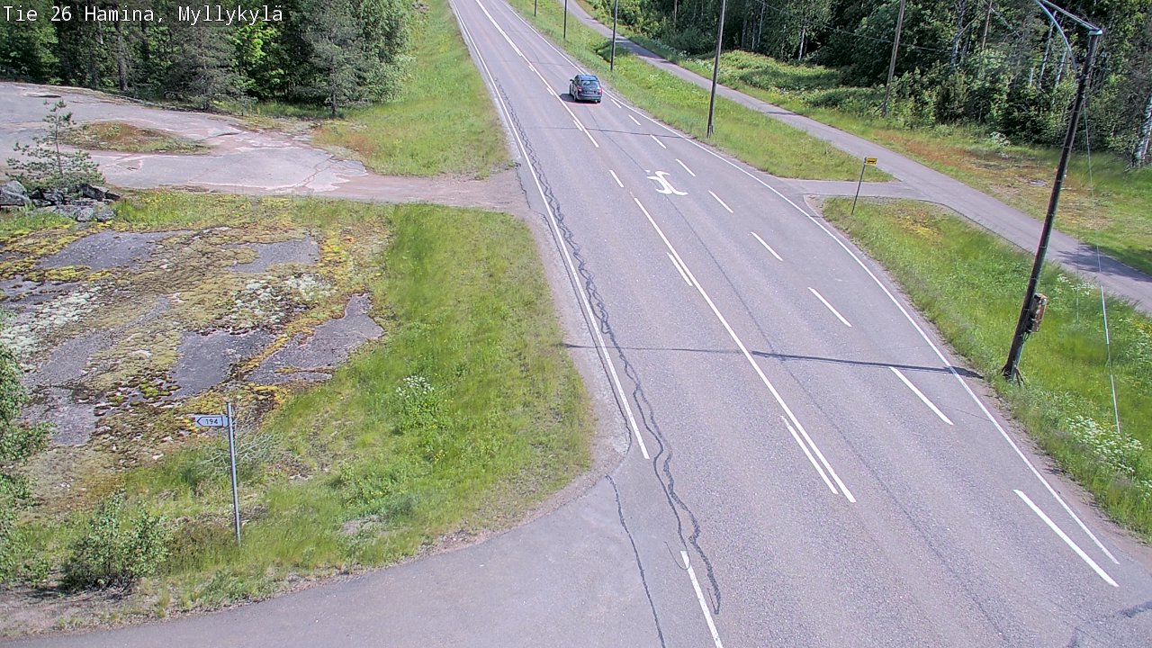 Weather Camera Image Road 26 Hamina, Myllykylä, Hamina, Kymenlaakso