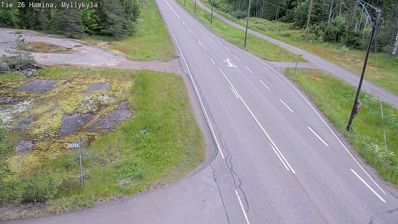 Weather Camera Image Road 26 Hamina, Myllykylä, Hamina, Kymenlaakso