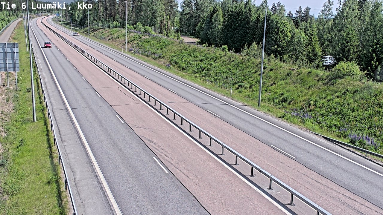 Weather Camera Image Väg 6 Luumäki, kirkko, Luumäki, Etelä-Karjala
