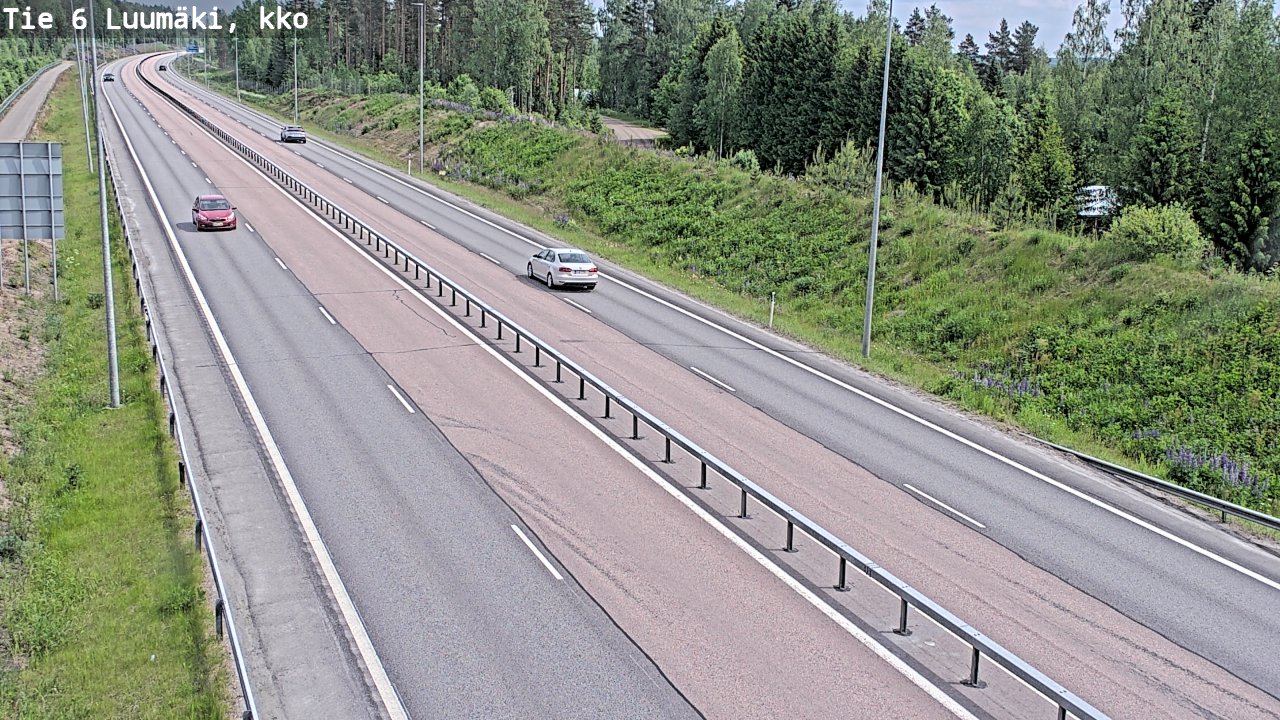 Weather Camera Image Väg 6 Luumäki, kirkko, Luumäki, Etelä-Karjala