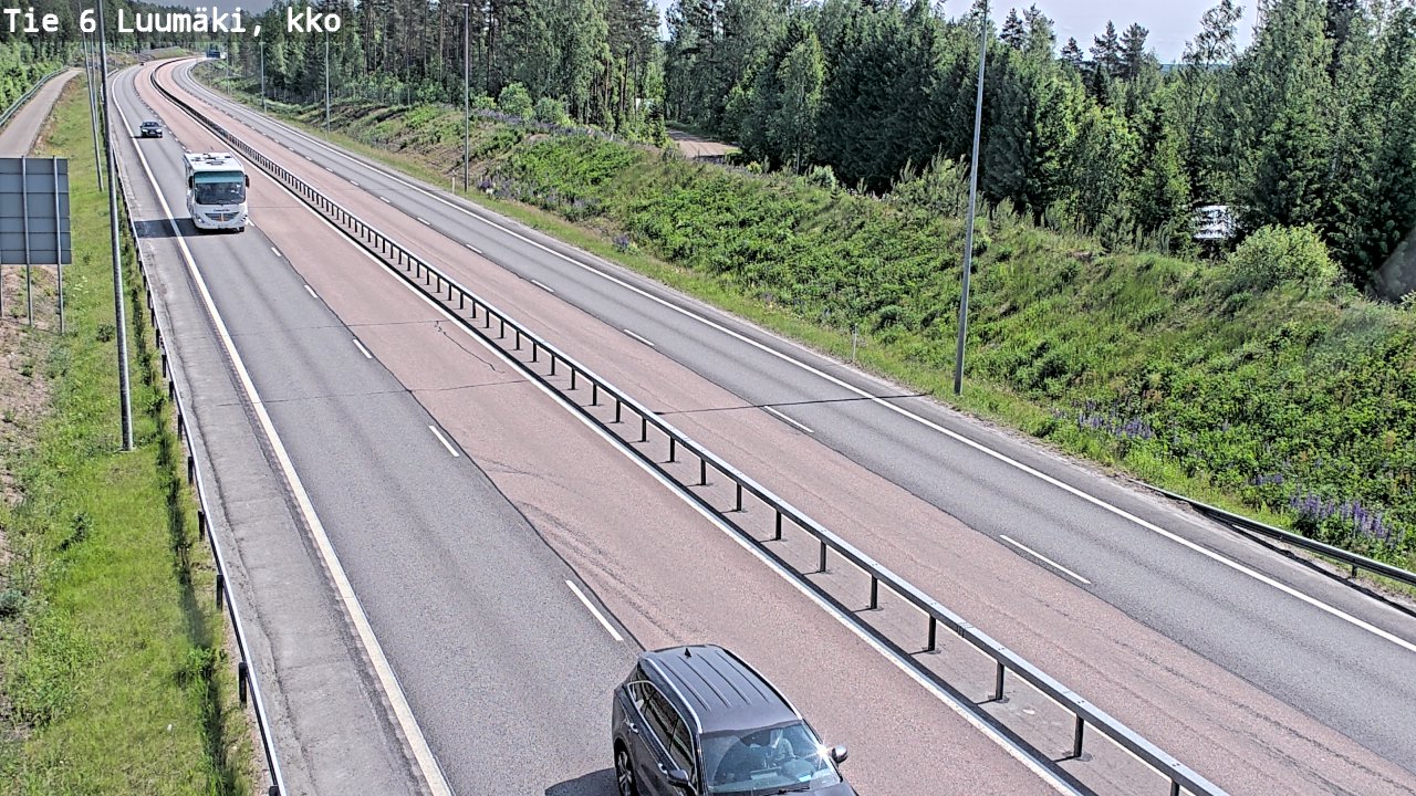 Weather Camera Image Väg 6 Luumäki, kirkko, Luumäki, Etelä-Karjala