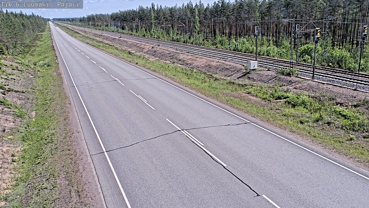 Weather Camera Image Road 6 Luumäki Pajari, Luumäki, Etelä-Karjala