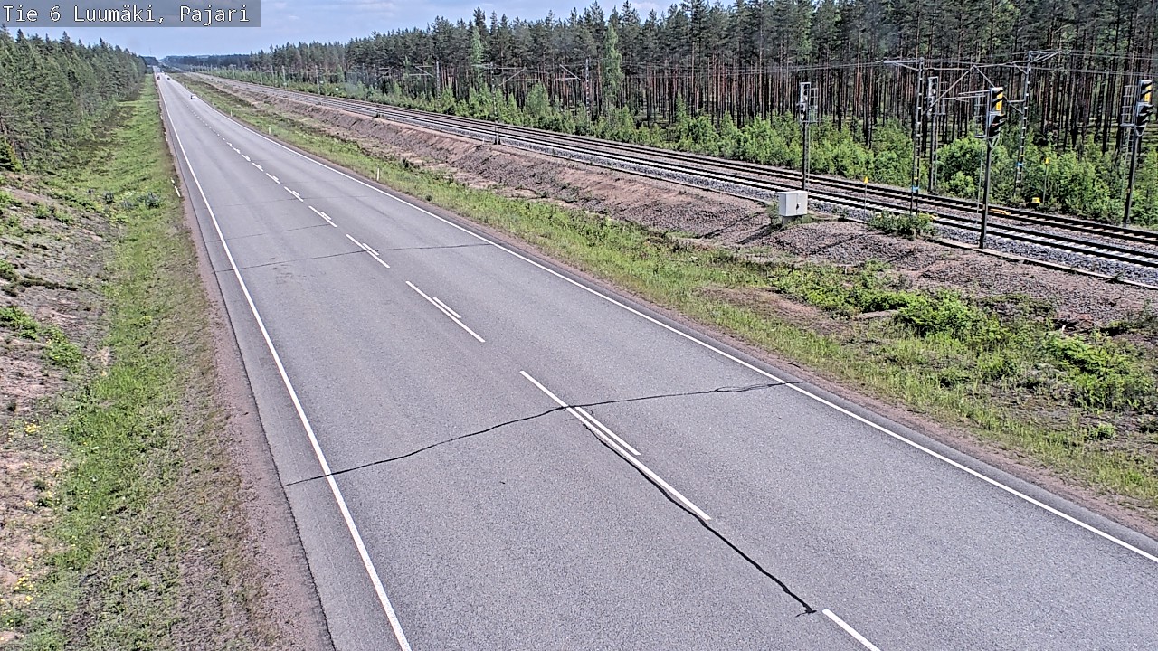 Weather Camera Image Väg 6 Luumäki Pajari, Luumäki, Etelä-Karjala