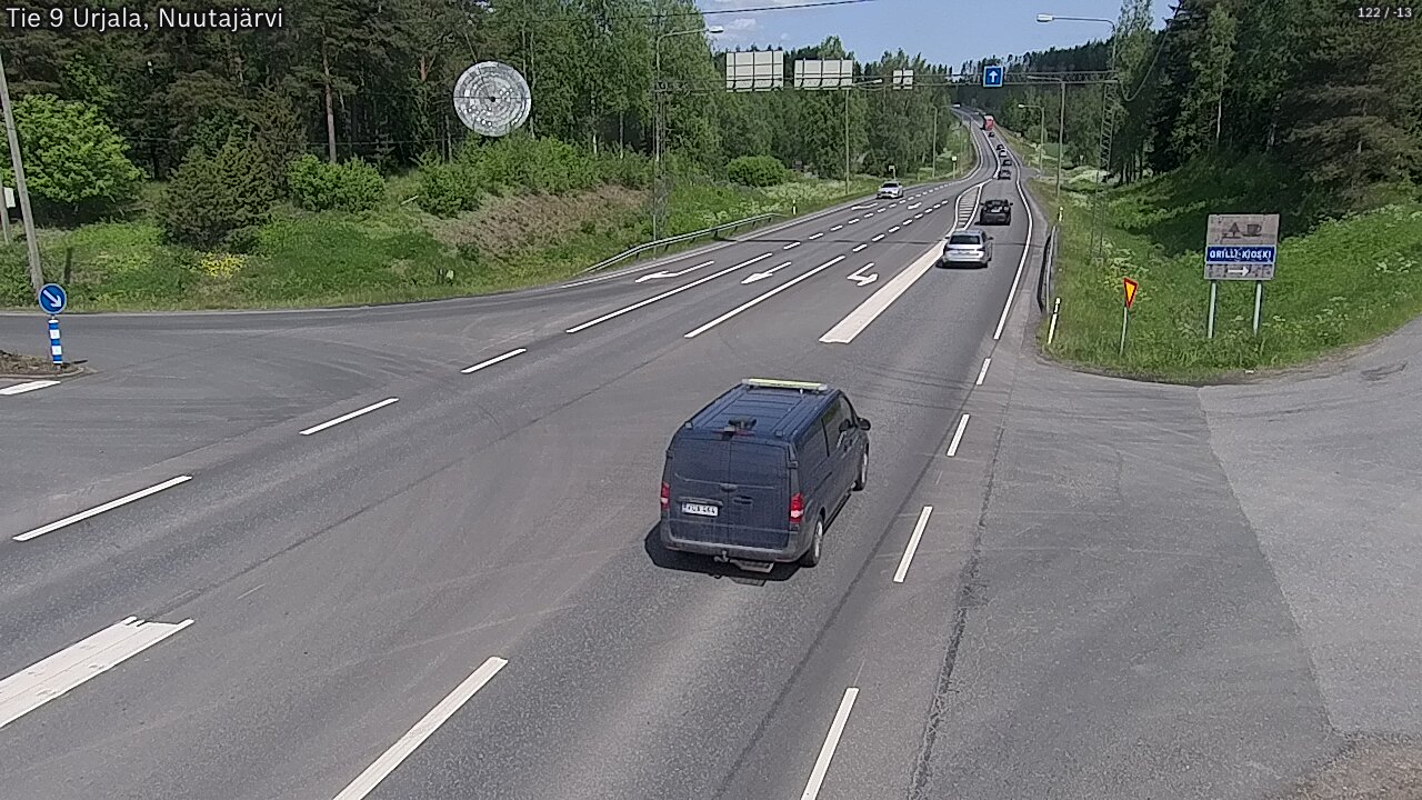 Weather Camera Image Väg 9 Urjala, Notsjö, Urjala, Pirkanmaa