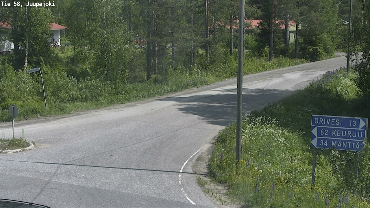 Weather Camera Image Väg 58 Juupajoki, Juupajoki, Pirkanmaa