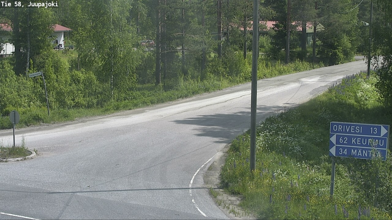 Weather Camera Image Väg 58 Juupajoki, Juupajoki, Pirkanmaa
