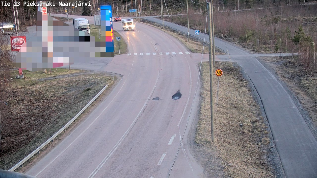 Weather Camera Image Road 23 Pieksämäki, Naarajärvi, Pieksämäki, Etelä-Savo