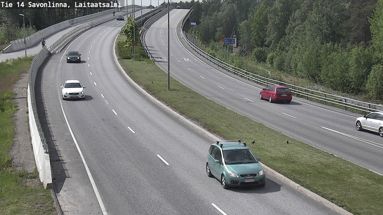 Weather Camera Image Väg 14 Nyslott, Laitaatsalmi, Savonlinna, Etelä-Savo